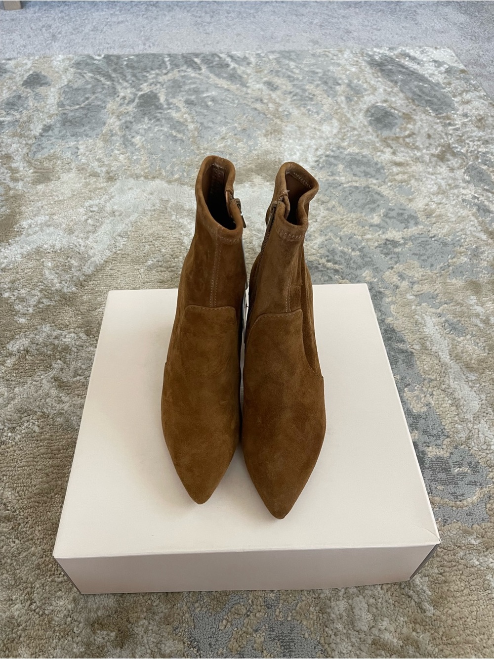 Loeffler Randall Brown Suede Pointed Toe Ankle Booties